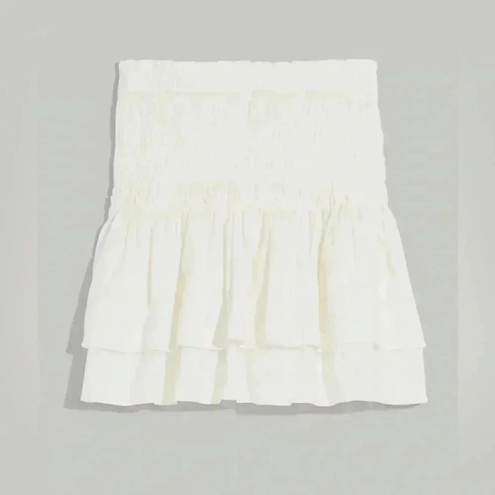 Madewell Smocked Pull On Tiered Mini Skirt - NWT - Picture 2 of 5